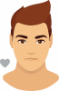 Herzförmige Gesichtsform