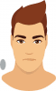 Längliche Gesichtsform